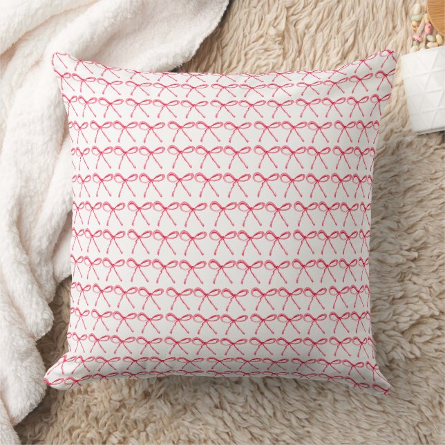 Coquette Preppy Pink Bow Baby Girl Kinder Kissen (Decke)