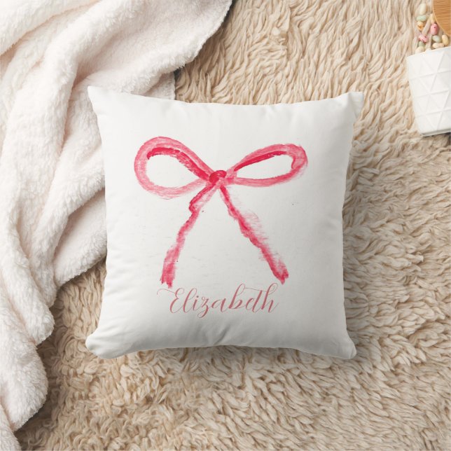 Coquette Preppy Pink Bow Baby Girl Kinder Kissen (Decke)