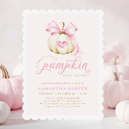 Coquette Pumpkin Pink Babydusche Einladung