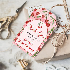 Coquette Red Cherry Baby Shooting Tag Geschenkanhänger