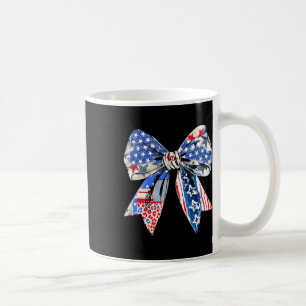 Coquette Red White and Blue Patriotic Bows Retro J Kaffeetasse