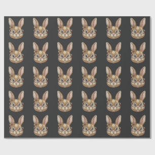Coquette Retro Leopard Fröhliches Ostern Hase Tren Geschenkpapier