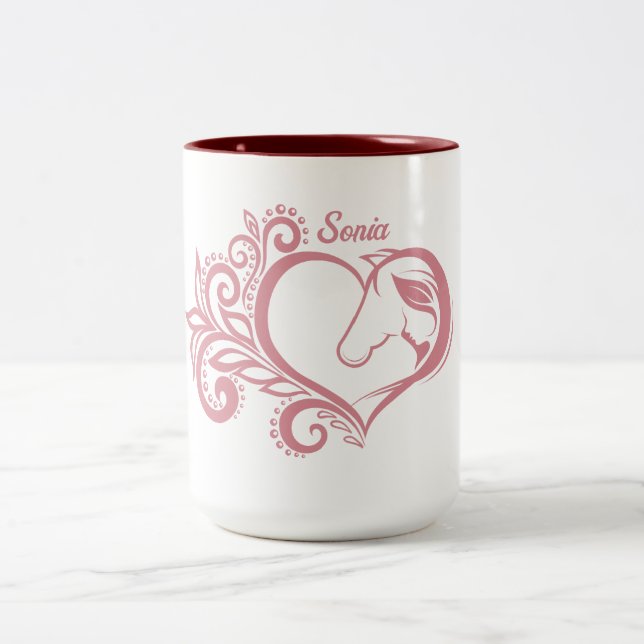 Coquette Rosa Ristorante La Lanchetta Zweifarbige Tasse (Mittel)