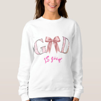 Coquette Rosa Schleife Gott Ist Gut Ästhetik Sweat Sweatshirt