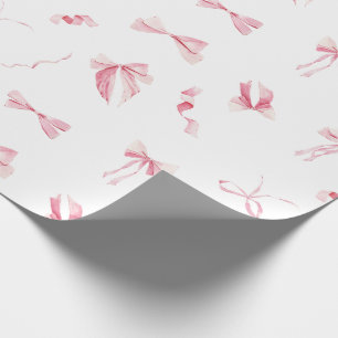 Coquette Rosa Schleifen Geschenkverpackungspapier Geschenkpapier