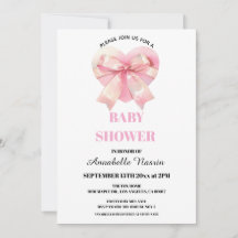 Coquette Rosa Schleifenband Mädchen Baby Shower