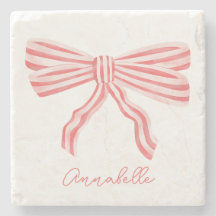 Coquette Rosa Streifen Bow