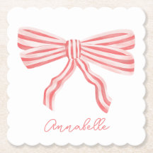 Coquette Rosa Streifen Bow