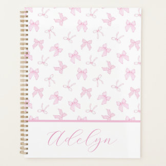 Coquette rose Bows Personnaliser le planificateur