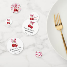Coquette rose cerise Baby shower Confetti