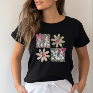 Coquette rose mignonne maman bow T-shirt