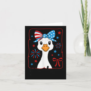 Coquette Rot Weiß und Gänse USA Flag 4. Juli Karte