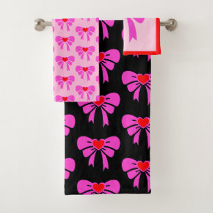 Coquette Ruban Motif rouge rose noir y2k