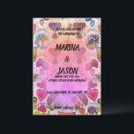 Coquette Save The Date<br><div class="desc">All cute pastel coquette with a tea party setting,  tea cups,  pastries,  candle drum,  bird,  cat,  butterfly,  bee,  dragonfly,  cute things and etc</div>