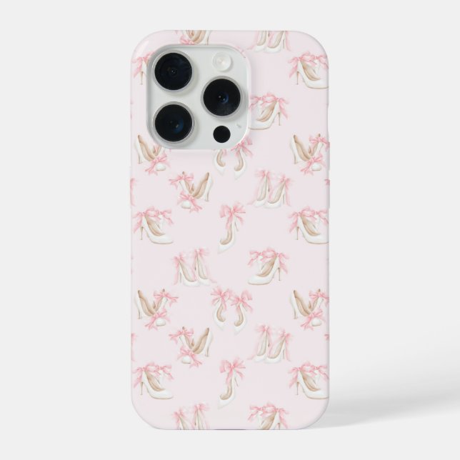 Coquette-Schuhmuster  iPhone 15 Pro Hülle (Rückseite)