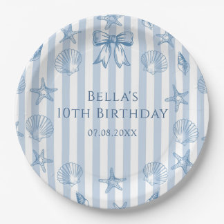 Coquette Seashells Beach Birthday Paper Teller