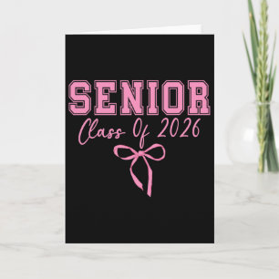 Coquette Senior 2026 Abitur 2026 Rosa Schleife Abs Karte
