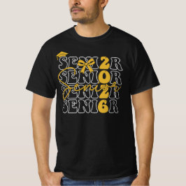 Coquette Senior 2026 Goldener Bogen Abschluss Boy  T-Shirt