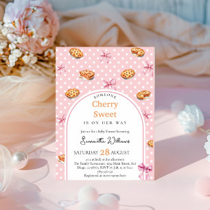Coquette Süsse Pie Sweet Pink Bow Baby Dusche Einladung