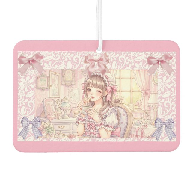 Coquette Tea Time – Pastel Ribbon  Autolufterfrischer (Vorderseite)