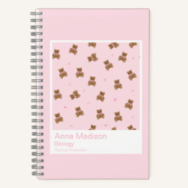 Coquette Teddy Bear Notebook Notizbuch