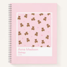 Coquette Teddy Bears Aesthetic Notebook