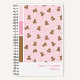 Coquette Teddy Bears Vertical Palette Notebook Notizbuch