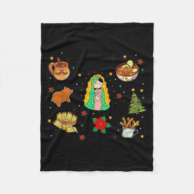 Coquette Tis The Season Mexican Christmas Spanish  Fleecedecke (Vorderseite)