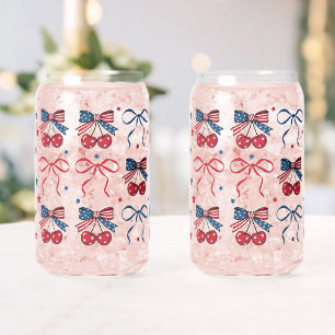 Coquette USA Glass Set, 4. Juli Geschenk für Fraue Dosenglas