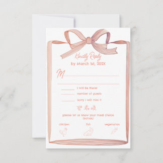 Coquette Vintag Cameo UAWG RSVP Karte