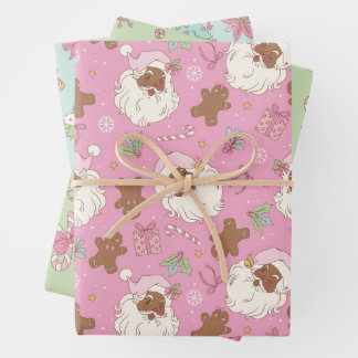 Coquette Vintag Santa Geschenkpapier Set