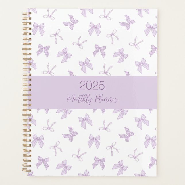 Coquette violette Bows Planner (Devant)