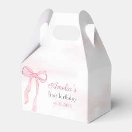 Coquette Wasserfarbe Rosa Niedlicher Bow Geburtsta Geschenkschachtel