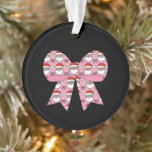Coquette Weihnachten Pink Bow Santa Vintag Retro Ornament<br><div class="desc">Coquette Weihnachten Pink Bow Santa Vintag Retro Xmas</div>