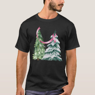 Coquette Weihnachtsbaum, Brustkrebs-Bewusstsein T-Shirt