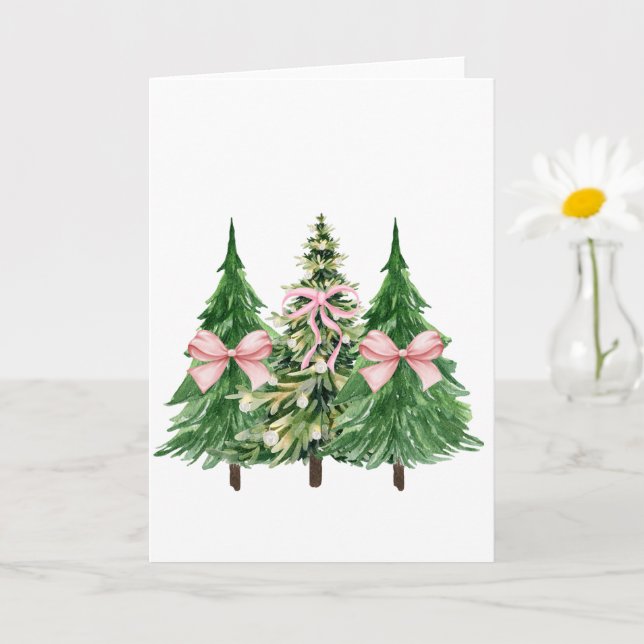 Coquette Weihnachtsbaum, Brustkrebs-BewusstseinCo Karte (Kleine Pflanze)