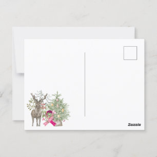 Coquette Weihnachtsbaum, Brustkrebs-BewusstseinCo Postkarte