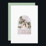 Coquette Weihnachtsfamilie Foto Pink Green Doodle Feiertagskarte<br><div class="desc">Coquette Weihnachts Familie Foto Whimsical Pink Green Doodle Weihnachtskarte Weihnachtskarte bietet Ihr Lieblings-Foto. Um mit dem koordinierenden Vellum-Rahmen eines whimsical Coquette Blumenrahmen in Rosa und Grün mit einem rosa Bogen und personalisiert mit Ihrem eigenen Text und personalisiert mit Ihrem Familiennamen. HINWEIS: Kaufen Sie Vellum separat und fügen Sie Ihre Bestellung...</div>