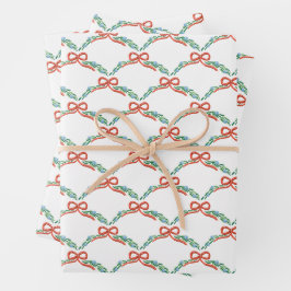 Coquette Weihnachtsgarland Scalloped Doodle Geschenkpapier Set