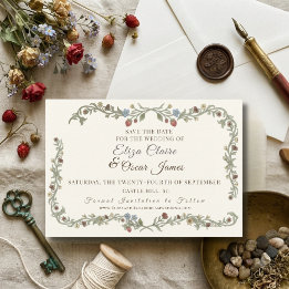 Coquette Wildflower Botanisches Blumenwiese Save The Date