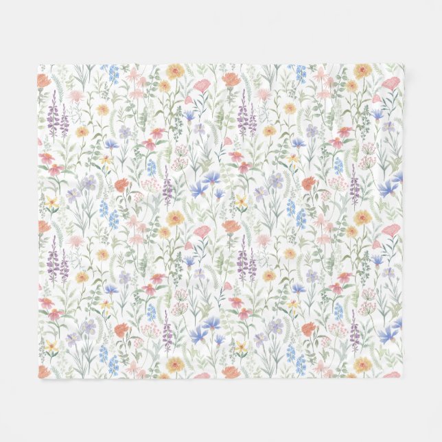 Coquette Wildflower Meadow  Fleecedecke (Vorderseite (Horizontal))