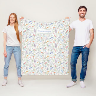 Coquette Wildflower-Wiese Personalisiert Fleecedecke