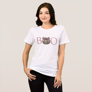 Coquettish Boo Halloween Snake Skin Pumpkin Pink Tri-Blend Shirt