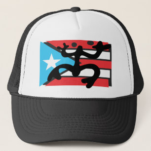 Coqui auf der Flagge von Puerto Rico Truckerkappe
