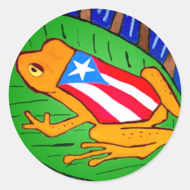 Coqui-Flag-Aufkleber klein Runder Aufkleber (Vorderseite)
