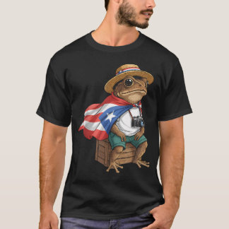 Coqui-Frosch Puerto Rico Flag puerto-ricanischer T T-Shirt