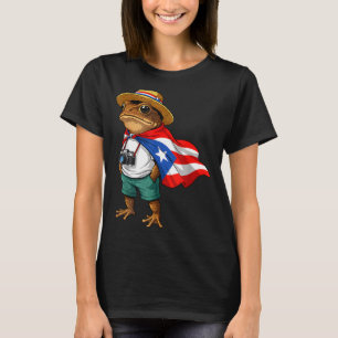 Coqui-Frosch Puerto Rico-Flagge Puerto-ricanischer T-Shirt