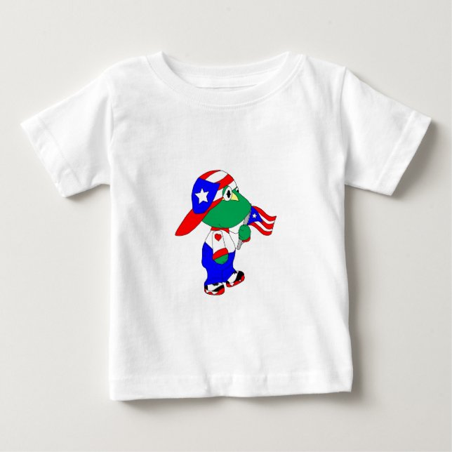 Coqui Puerto Rico Stolz Baby T-shirt (Vorderseite)