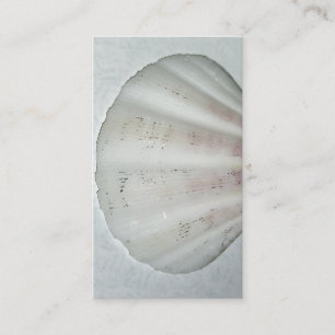 Coquillage blanc carte de visite couleurs neutres