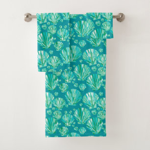 Coquillages géométriques modernes, Aqua et Turquoi